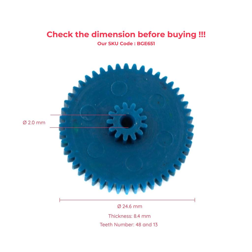 48x13 Teeth EGE651 VDO Speedometer Odometer Kilometer Cluster Repair Gear Cog Fits: Many Cars Including Mercedes, BMW Models