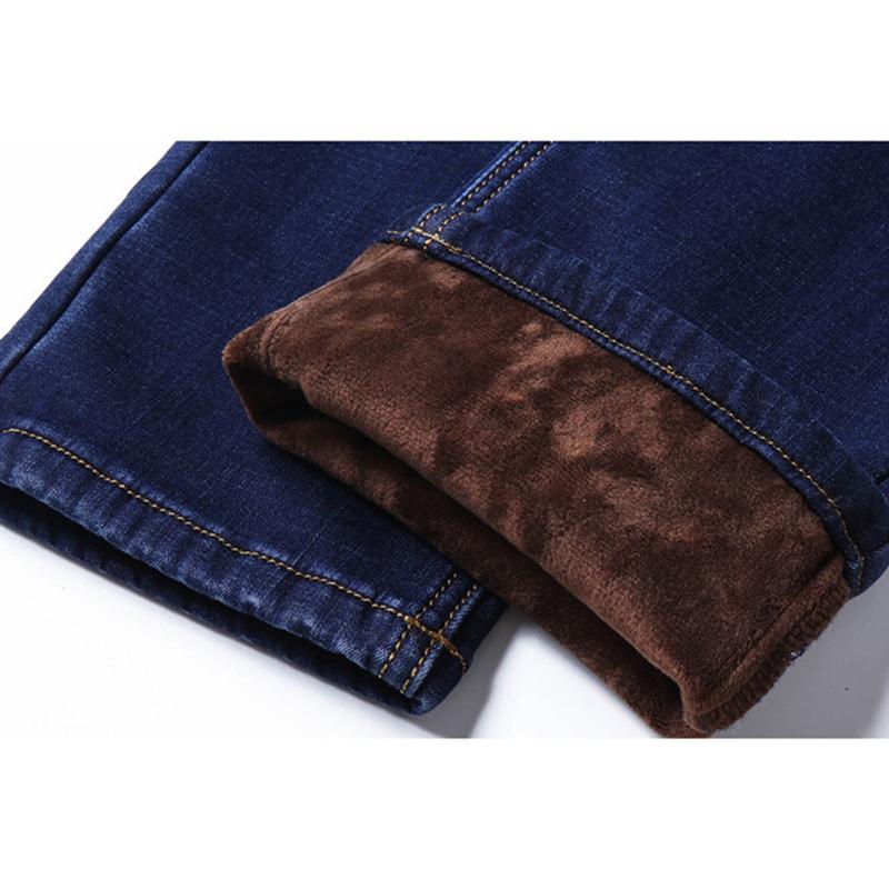 Мужская осенне-зимняя одежда плюс бархатные толстые узкие тонкие мужские джинсовые ретро винтажные прямые джинсы брюки уличная одежда беговые брюки мужские