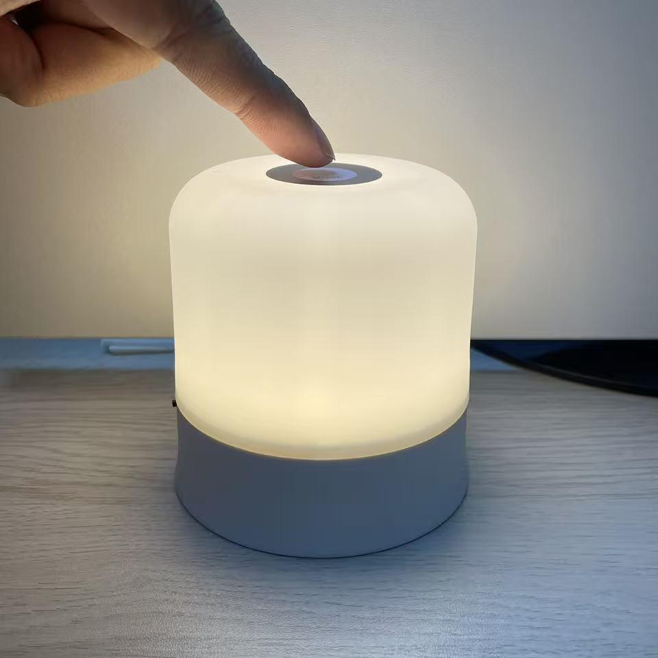 Living Room Touch Night Light Rechargeable Remote Control Night Light RGB Dimmable Table Lamp Ambient Light for Bedroom