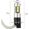 2PCS H3 LED Fog Driving Light Bulbs Kit Super Bright DRL 8000K White Car Fog Light Lamp