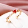 Huitan Versatile Dainty Ring Lady Engagement Ceremony Accessories with Heart Zirconia Delicate Female Wedding Party Jewelry Gift
