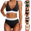 Женский раздельный сексуальный бикини, модный бюстгальтер с высокой талией, мягкий купальник без стального бюстгальтера