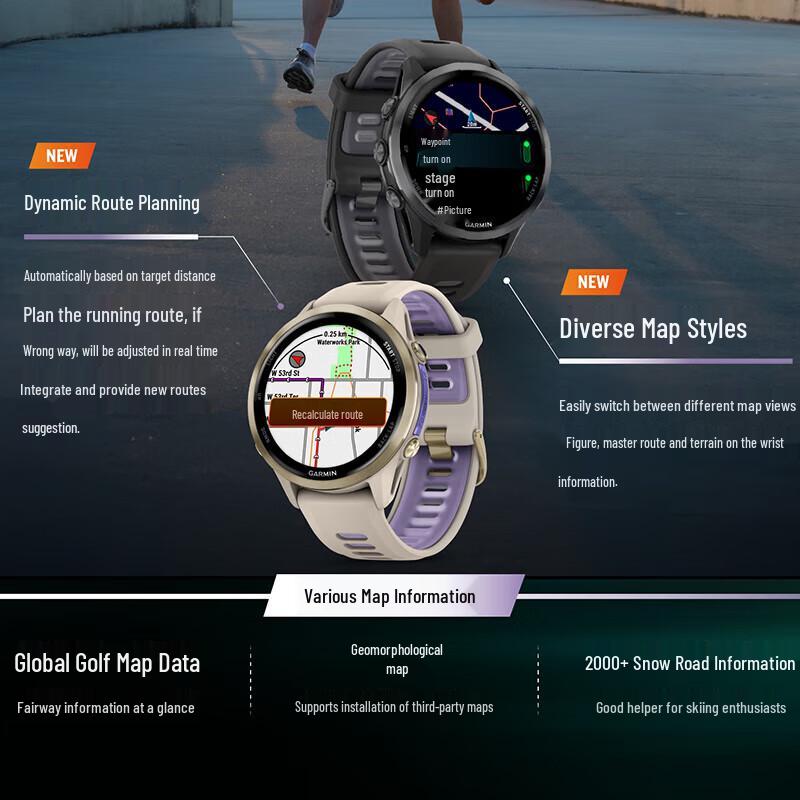 Флагманские GPS-спортивные часы Garmin Forerunner 970 для триатлона (Китайская версия)