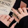 Ангола Красный Средневековый Открытый Кольцо-Кольцо Ретро Эмаль Легкая Роскошь Индивидуальность Регулируемый Штабелируемый Кольцо на Указательный Палец