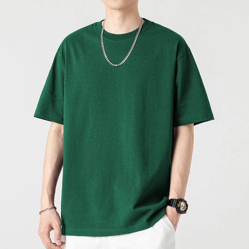 Футболка свободного кроя из чистого хлопка в стиле ретро, повседневный стиль с короткими рукавами