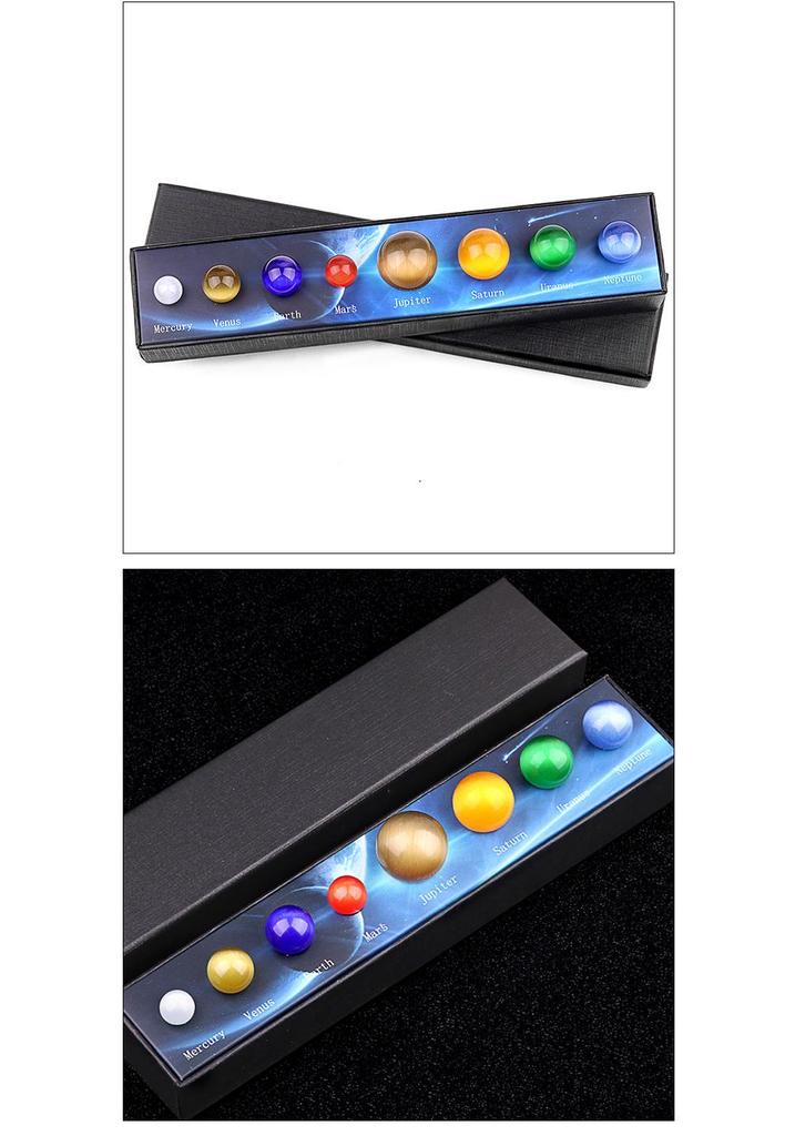 2079 Cat's Eye Stone Solar System Galaxy Ornament for Educational Science
