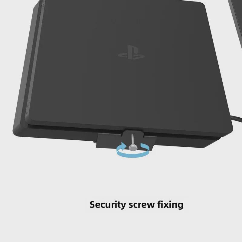 Настенный кронштейн для PS4 Pro/Slim, металлический, с реверсивным креплением на винт