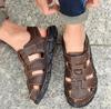 Genuine Leather Casual Shoes for Men Classic Men Sandals Summer Outdoor Walking Men Sneakers Breathable Men Sandals