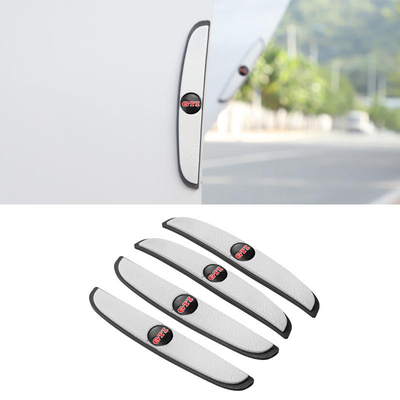 RUNTB1 1Set Car Anti-collision Strip Protector 3D Sticker Decoration Accessories For Volkswagen VW RLine R Golf Amarok Phaeton ID3 GTI