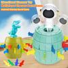Popping Dinosaur Barrel Game Inserted Stilettos Dino Astronaut Bucket Multiplayer Parent-children Interactive Board