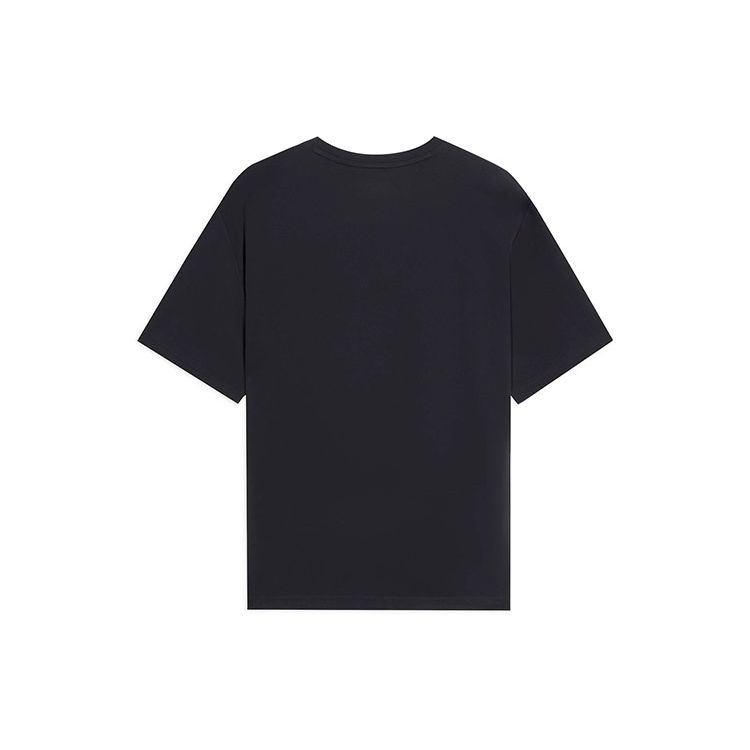 Li-Ning Wade Series однотонная футболка с круглым вырезом и буквенным принтом, мужские топы, черный AHSS809-1