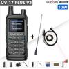 Baofeng UV 17 Walkie Talkie UV 17 PLUS V2 Tri-Band Two Way Radio Type-C Charger 999CH FM Wireless Copy Frequency UV 17 Pro V1 V2