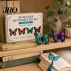 Relaxing Craft Projects 3D Beaded Butterfly Kit, Tiny Animal DIY Handmade Art Set Kit For Adults with Instruction, Cute 4-Pack Butterflies Beadwork