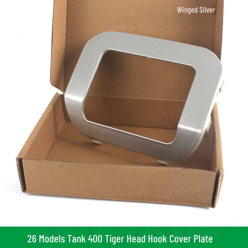 26 Models Tiger Head Trailer Hitch Cover, Nebula Gray & Silver, Square Mouth Protective Cap, Phantasmal Purple Design
