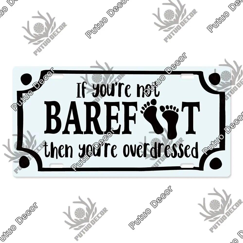 Putuo Decor Beach Retro Tin Sign Licenses Plate Plaque Metal Vintage Poster for Pub Bar Surf Club Man Cave Wall Art Decoration