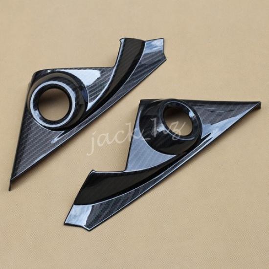 Carbon Fiber Door Interior A-Pillar Speaker Cover Trim For Honda Civic 2016-