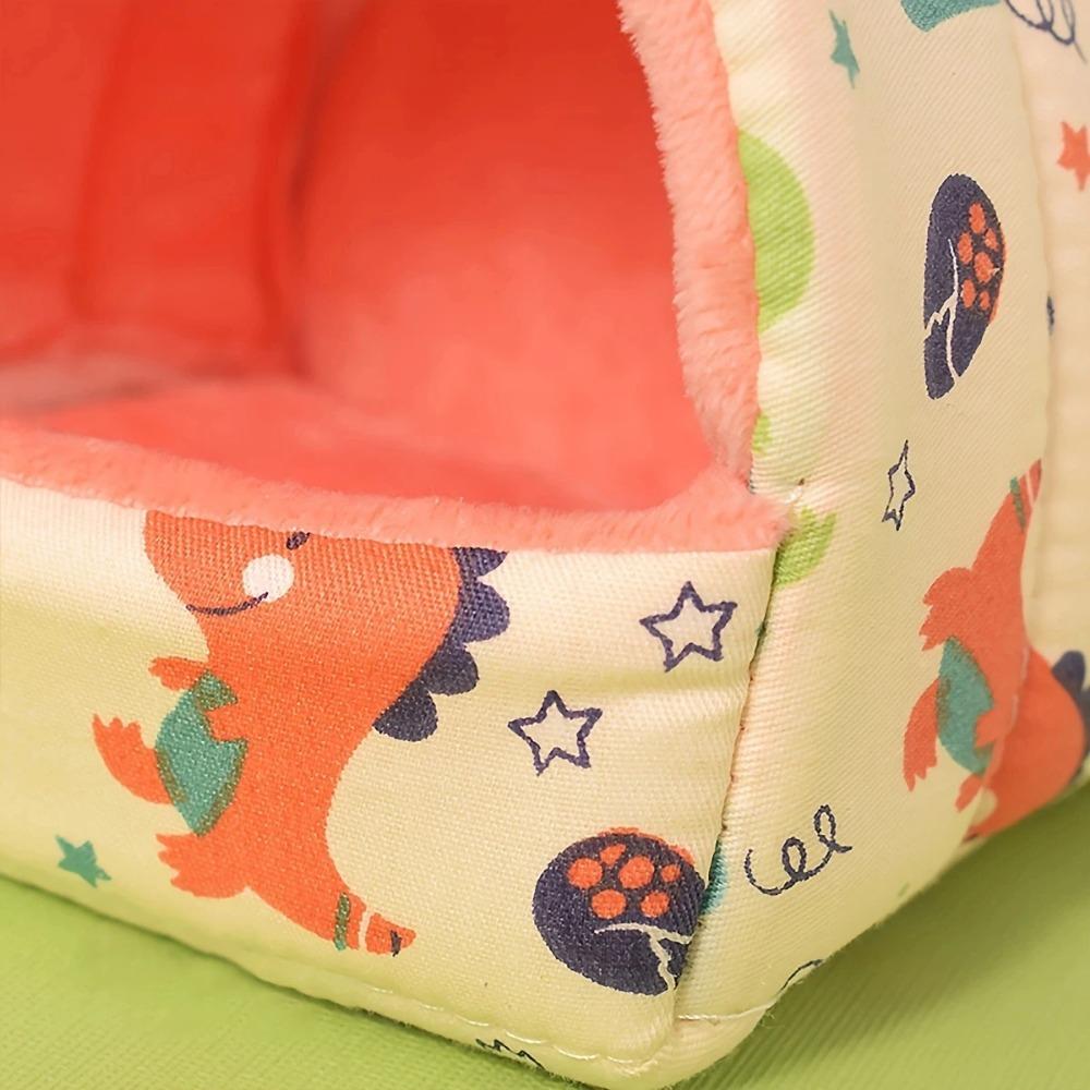 1шт-Гнездо для хомяка Зимние принадлежности для хомяка Милое гнездо для домашних птиц с бархатом и теплым хлопковым гнездом Гнездо для маленьких домашних попугаев