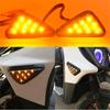 Motorcycle Smoke Triangle Flush Mount Turn Signal Indicators Amber 9 LED Light  1 Pair 12V
