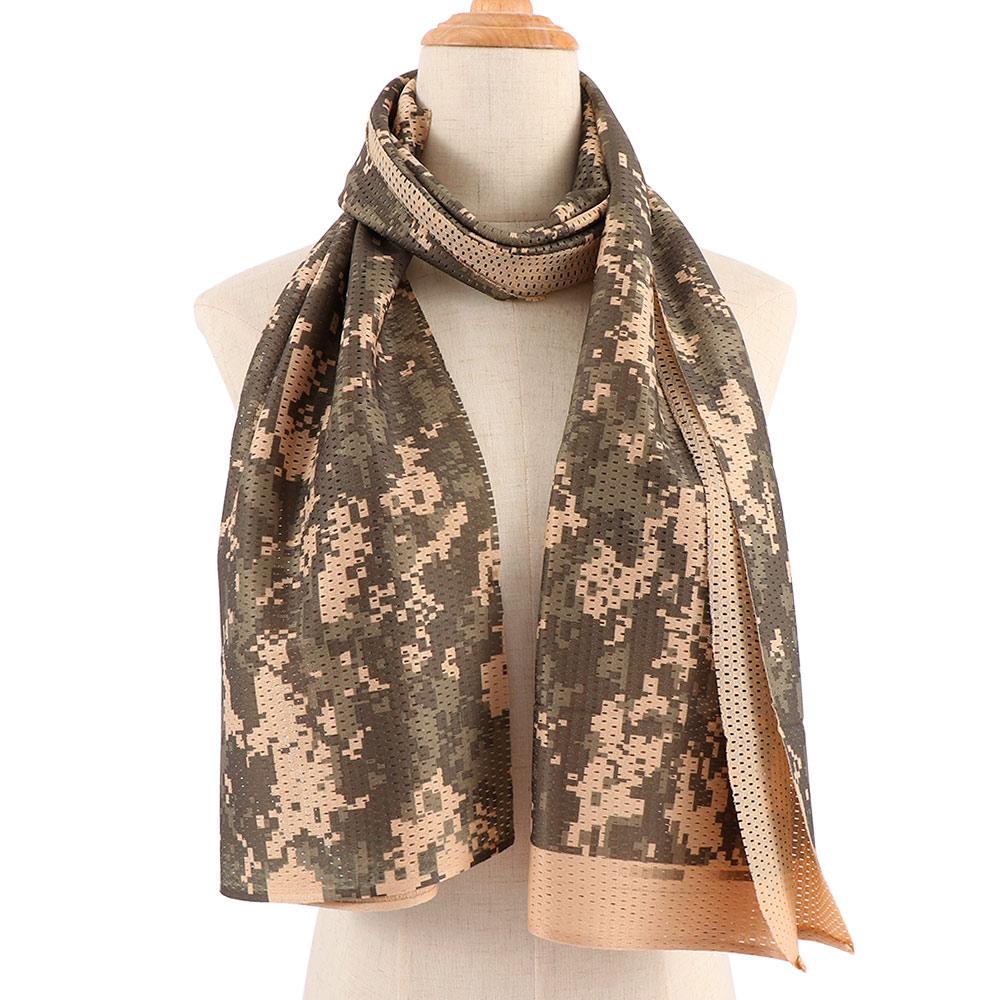 Jungle Army Muffler Shawl Breathable Camouflage Scarf Wraps Scarves Veil Mesh Print Scarf