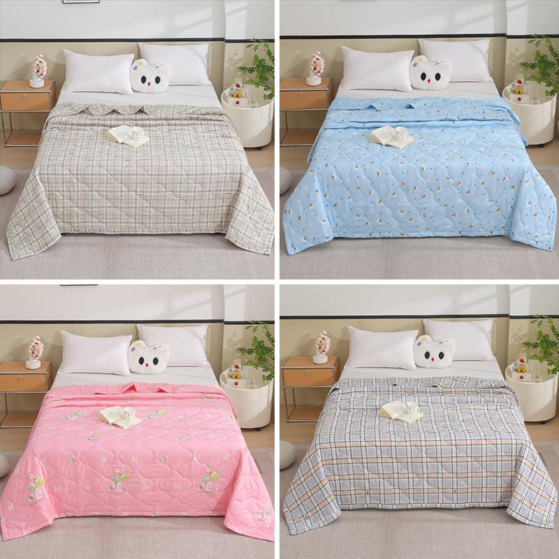 Летнее тонкое ультразвуковое стеганое одеяло, мягкое, с кондиционером, всесезонное, можно стирать в стиральной машине, односпальное, двуспальное одеяло ПОДАРОК