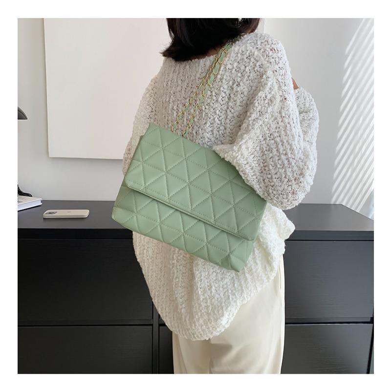 Популярные сумки большой вместимости, новая корейская версия модной сумки через плечо с бриллиантами, женская сумка-тоут с цепочкой из искусственной кожи