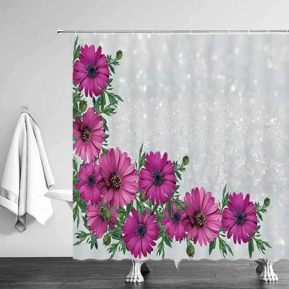 Nature Landscape Shower Curtains Ocean Dolphin Palm Tree Forest Waterfall Scenery Farm Horse Cloth Bathroom Decor Set With Hooks
