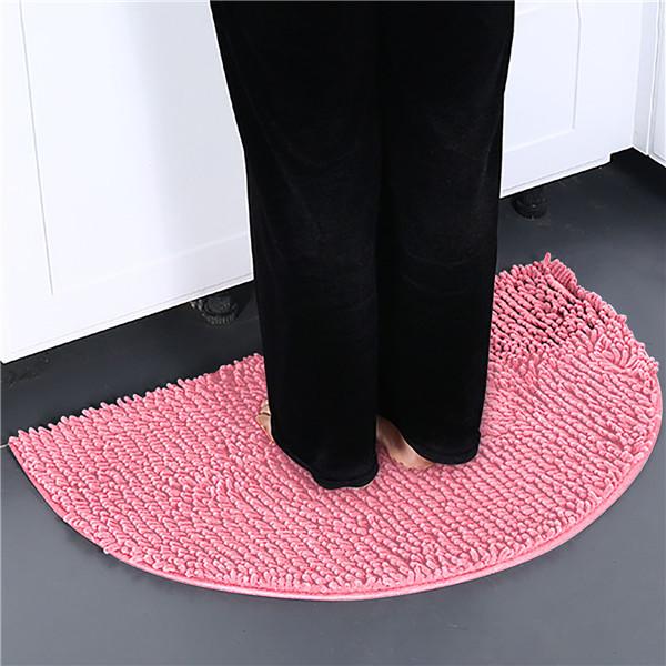 Полукруглый нескользящий напольный коврик для ванной комнаты, пушистый меховой ковер, впитывающий коврик для ванной комнаты, противоскользящий коврик, кухонный коврик, коврик для пола