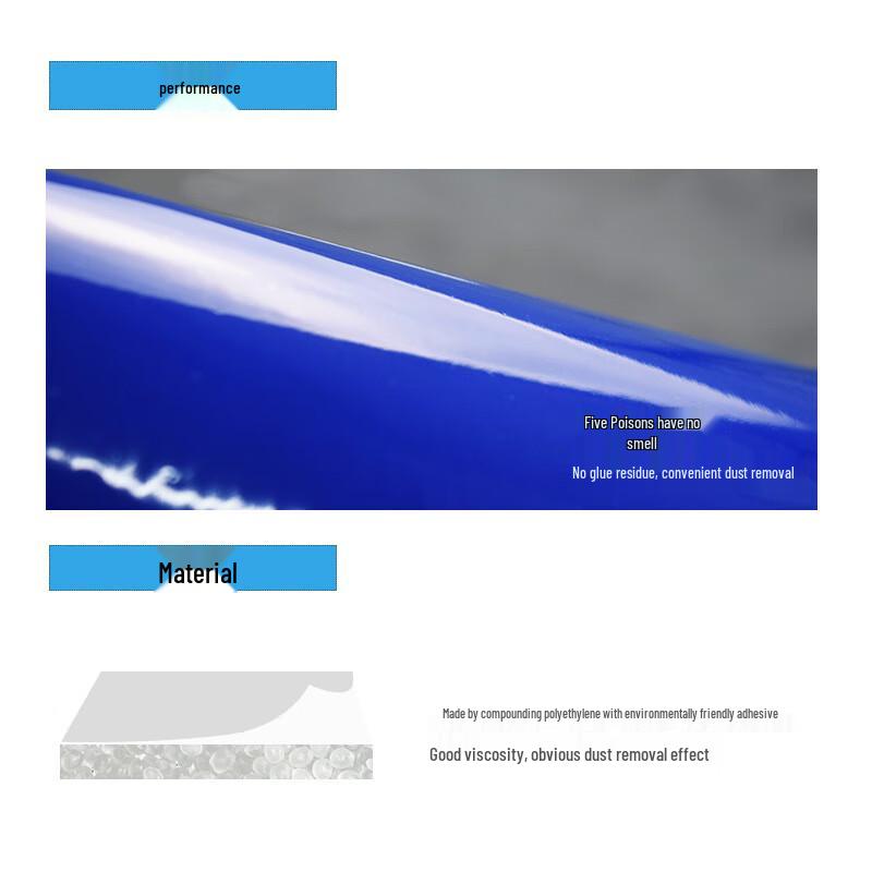 HOSCKOP Blue Tear-Off Sticky Dust Control Mat