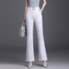 Корейские повседневные брюки для женщин с универсальными черными расклешенными брюками. Брюки нового стиля. Свободные брюки большого размера с микроклешем. Брюки с высокой талией.