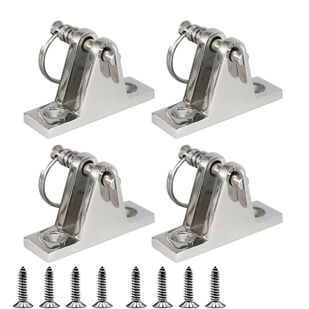 Marine 90° Deck Hinge 316 Stainless Steel Quick Release Pin Bimini Top Boat Fitting Motorcycle Gear and Accessories 3