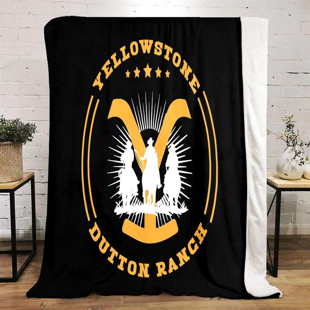 Yellowstone Dutton Ranch Plush Blanket Soft Comfortable All Seasons blanket Sofa Office Naps blanket Outdoor Travel throw Perfect Gift