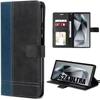 Case - Efconnection - for Samsung Galaxy S24 Ultra - Flexible - PU Leather - Black-Navy Blue