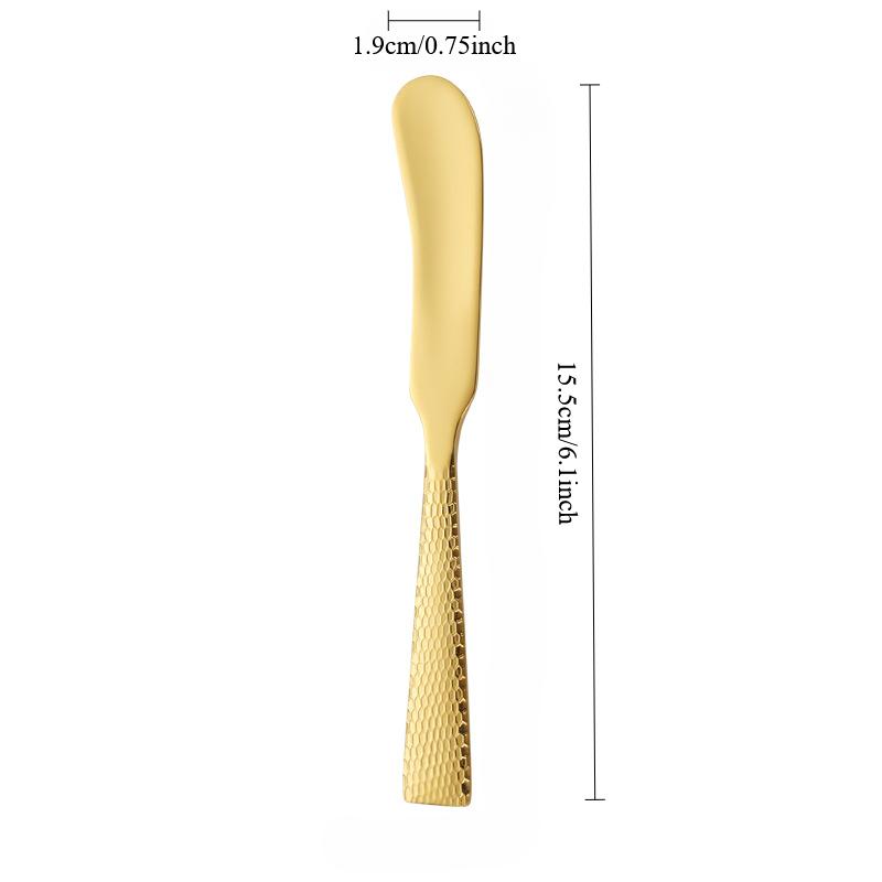 Hammer patterned 304 stainless steel butter knife, cheese , jam spatula, thickened butter baking scraper kitchen accessories