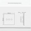 Crystal Glass Wall Touch Switch European AC100-240V Black White Sleek Design for Hotel Room Light Control