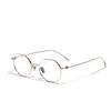 Glasses Blue Light Metal Titanium Flat Mirror Women'S Plain Mirror, Simple Myopia Mirror
