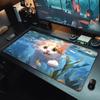 Cartoon Lovely Lively Anime Cats Silicone Gaming Mouse Pad Large Keyboard Pad Mouse Pad For Keyboard With Antislip Table Mat