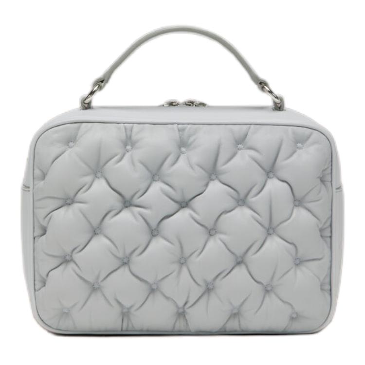 Maison Margiela Glam Slam Removable Adjustable Shoulder Strap Zipper Closure Sheepskin Camera Bag Women Shoulder Bag Glacier SB2WG0021P6434T8058