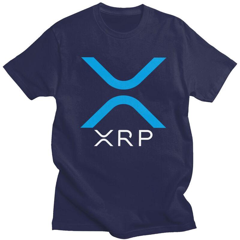 Custom Ripple XRP T Shirt for Unisex 100% Cotton Tshirt Tee Bitcoin Cryptocurrency T-shirts Slim Fit Clothing