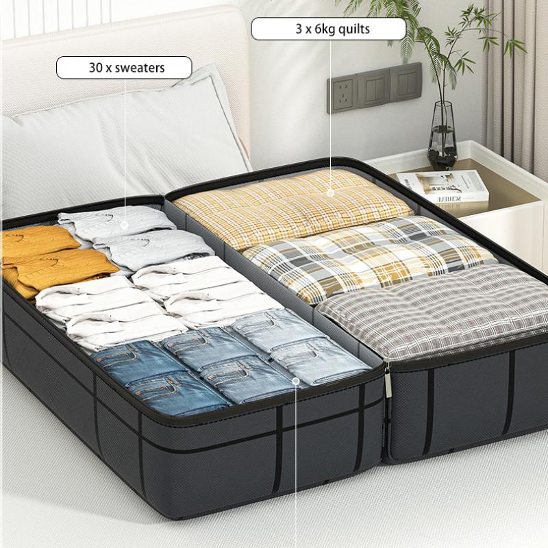 Сумка для хранения из черного композитного материала большой емкости и сверхвыдерживающая нагрузка, пыле- и влагозащищенная, с застежкой-молнией