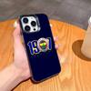 Турция Фенербахче-E Чехол для телефона для iPhone17,16,15,14,13,12,11,Pro,MAX Серый Матовый Силиконовый Черный Чехол