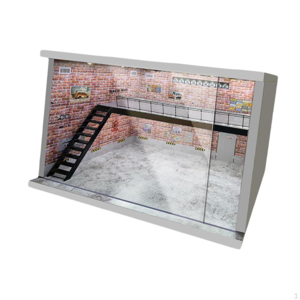 1/64 1/36 1/32 масштаб автомобильный дисплей акриловое парковочное место со светодиодной подсветкой для коллекционеров