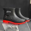 Men's Rain Shoes Short Non-slip Closed Rain Boots Velvet Water Boots Kitchen Work Water Shoes Short Rubber Shoes