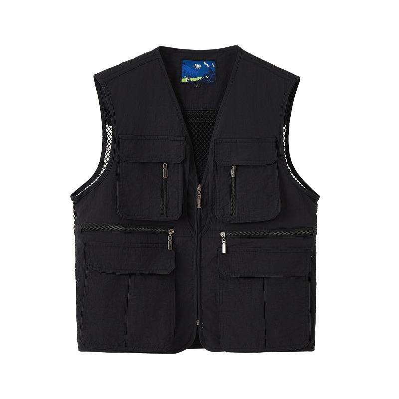 Outdoor Multi-pocket Workwear Vest Female Photographer Fishing Vest Printed Lgo Overalls Volunteer Vest
