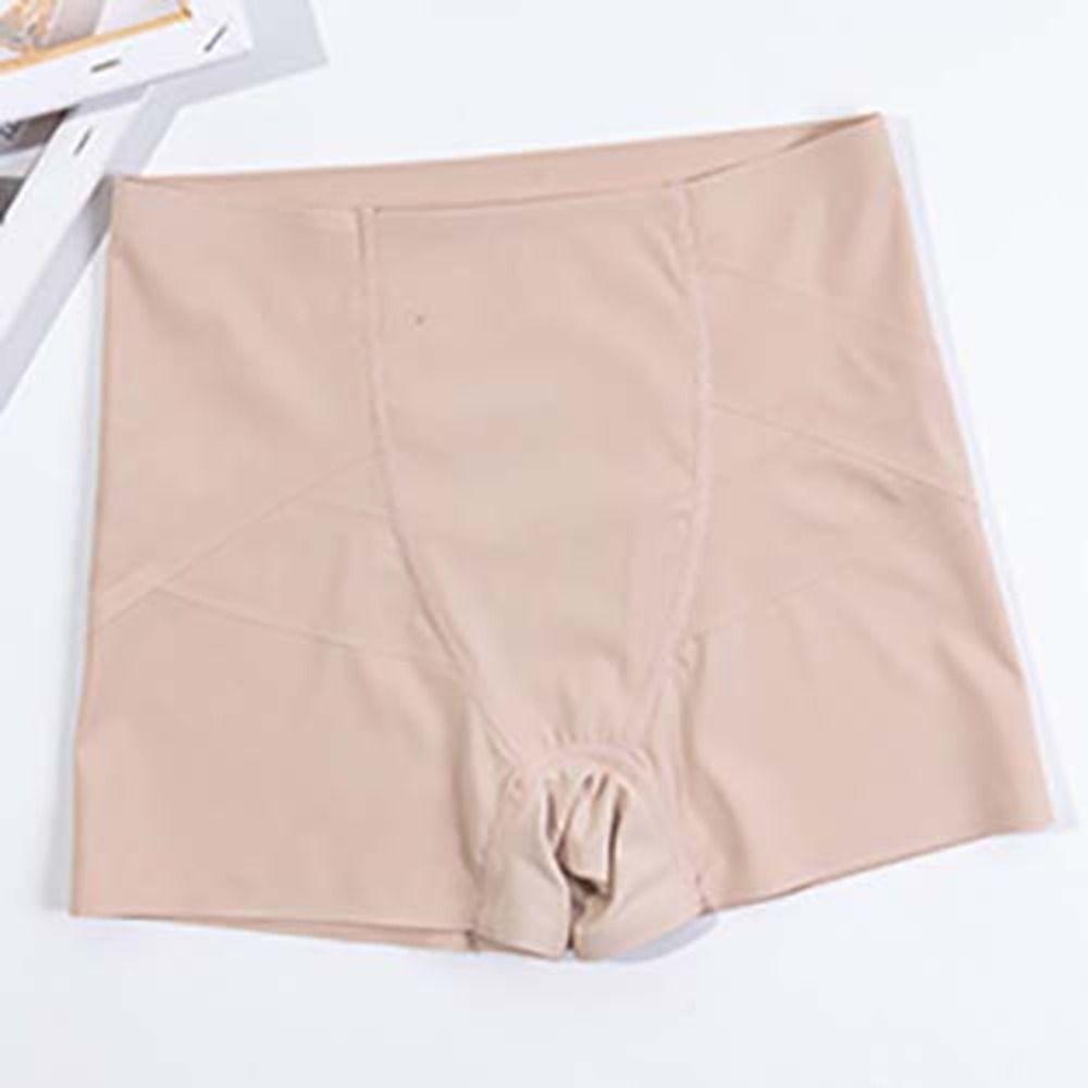 Traceless Slim Seamless Shapewear High Waist Postpartum Panties Elastic Women Ice Silk Briefs  Gym