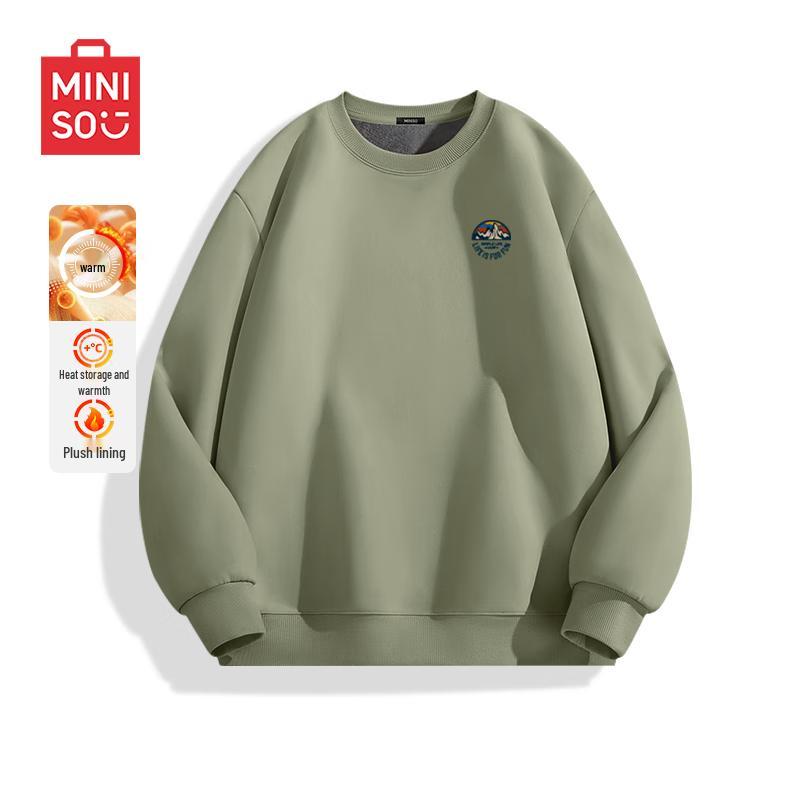 MINISO Мужской флисовый пуловер оверсайз