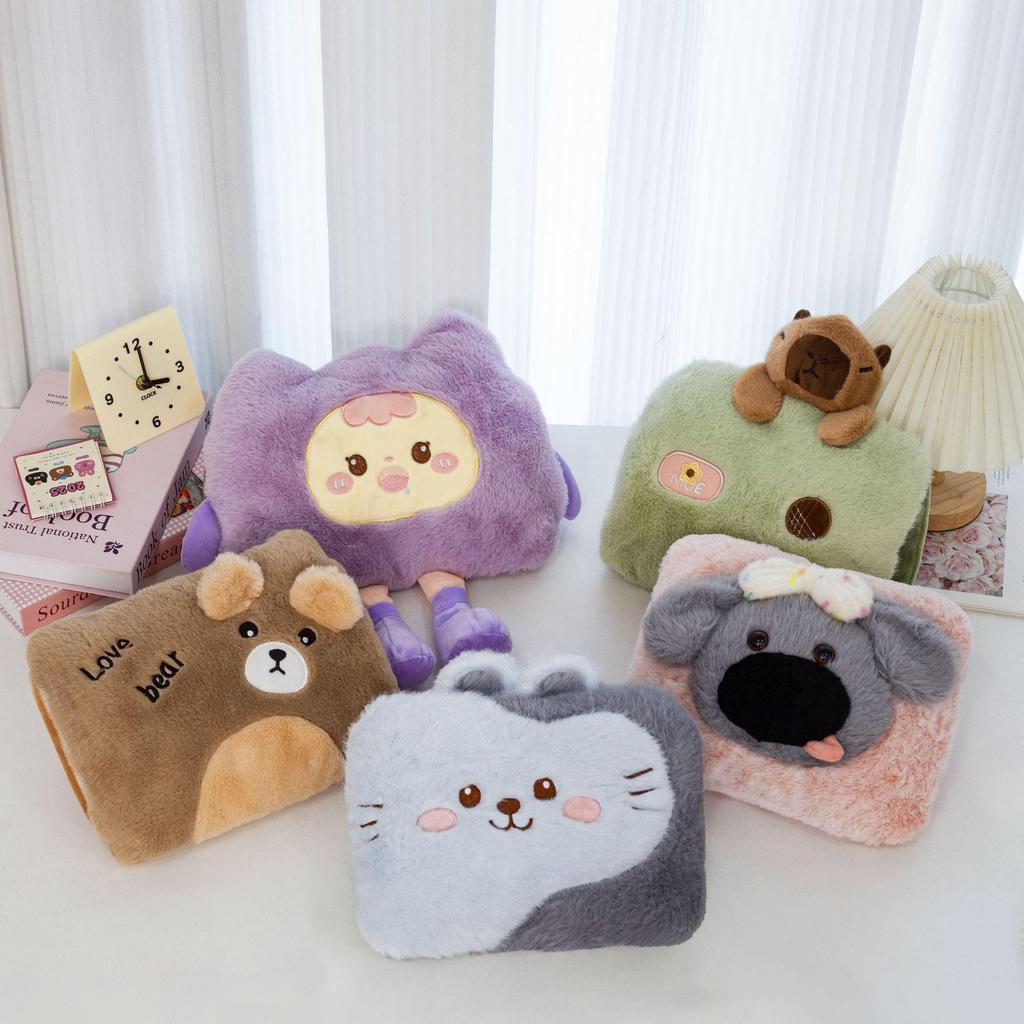 Автоматическая электрическая плюшевая мультяшная грелка для рук с безопасным отключением