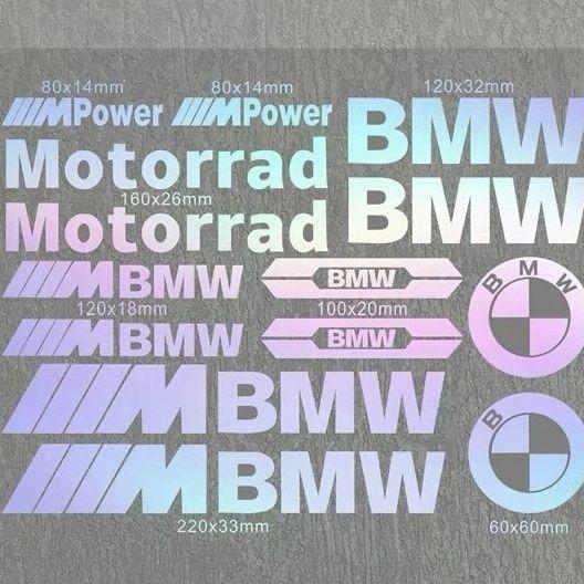 Vinyl Sticker Logo For BMW E93 F10 F20 F30 F40 F15 F25 F26 F31 F49 F86 M3 M5 X3 x1 e46 M Motorcycle Tank Helmet Car Bike Decal blhn58