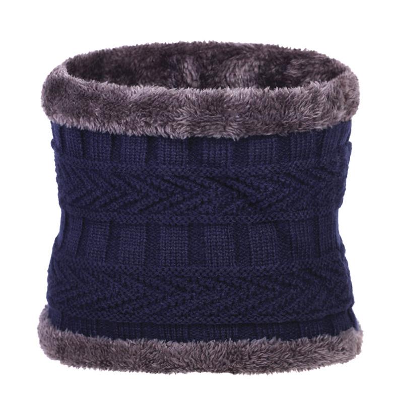 Зимняя теплая шапка шапочки мужские шапки шарф теплая дышащая шерстяная вязаная шапка для мужчин двухслойная шапка