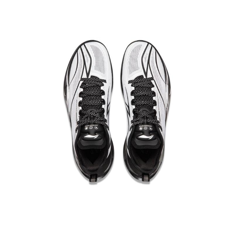 Li-Ning Hurricane Storm Eye Full-length Boom Guard Low-top Basketball Shoes Men Standard White/Black ABAU083-13