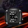 Wireless Motor Tire Pressure Monitoring Alarm System Motorcycle TPMS With 2 External Sensors LCD Display